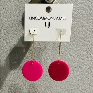 Uncommon James Fuchsia Disc Earrings